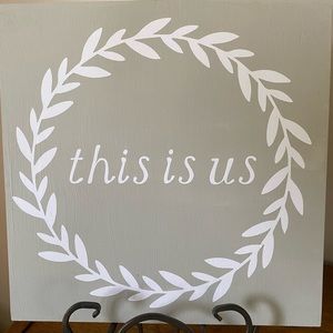 12x 12 wooden farm house this is us board